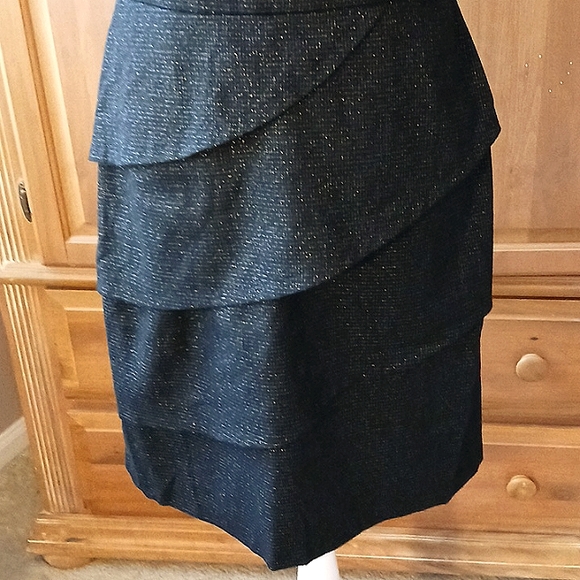 🍷 Connected Apparel Jeweled Black & Silver Cocktail Dress Size 6 - Picture 3 of 10